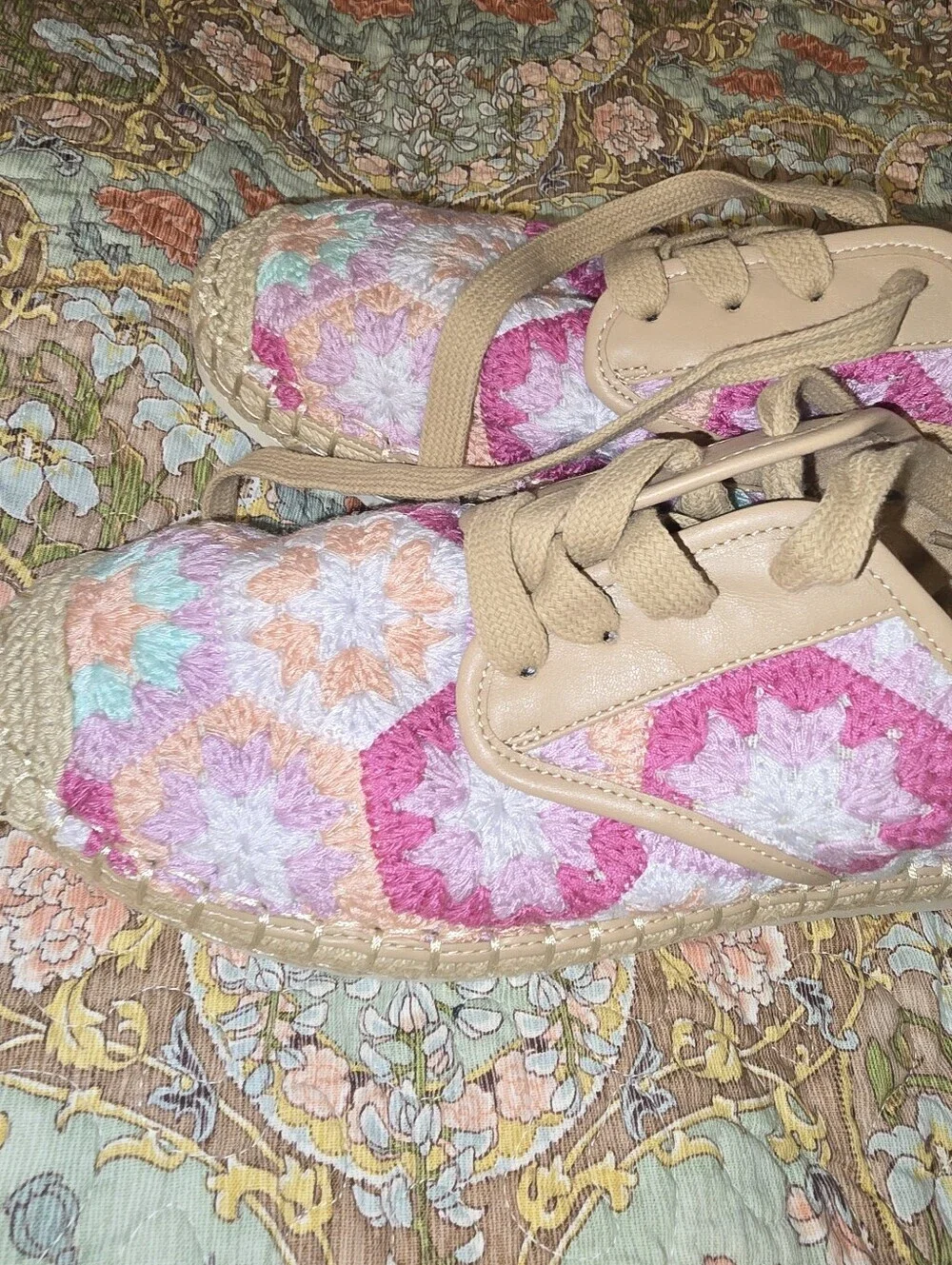 Copper Key Sandbar Croxher Espadrille Sneakers With Laces, New Womens 8